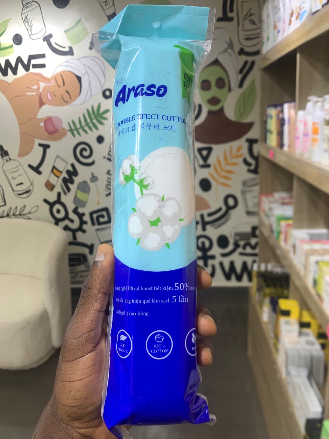 Araso double effect cotton pad
